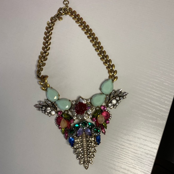 J. Crew Jewelry - J.crew statement floral gem necklace
